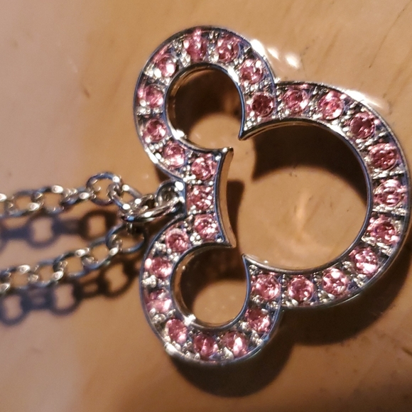 Disney Mickie mouse outline with pink stones NWT - Picture 2 of 6